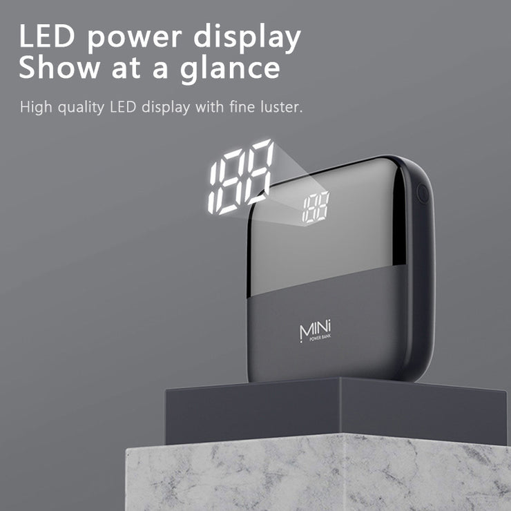 Mini Power Bank 10000mAh – Puissance de poche, recharge rapide