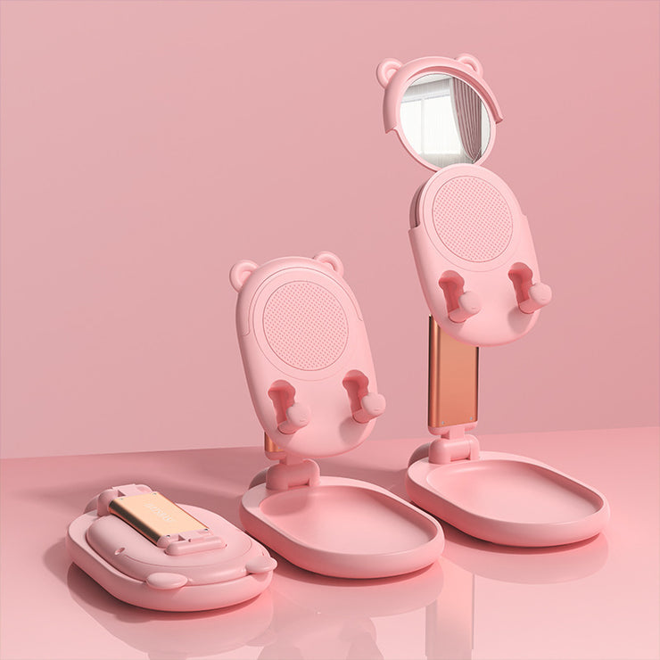 Support Téléphone/Tablette avec Miroir – Pratique &amp; Élégant