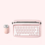 Clavier + Souris Bluetooth Rétro – Style Vintage, Confort Moderne