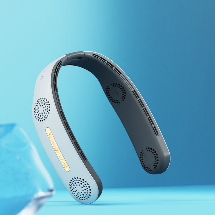 Ventilateur Tour de Cou Sans Pales – Fraîcheur Portable à 360°