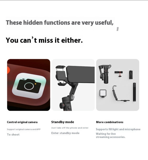 Stabilisateur 3 Axes pour Smartphone – Vidéos Fluides &amp; Pro