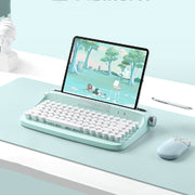 Clavier + Souris Bluetooth Rétro – Style Vintage, Confort Moderne